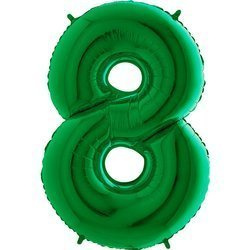 Foil balloon Digit 8 Green - 102 cm Grabo Green / Mint