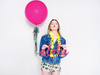 Giant balloon, pastel fuchsia, 1m