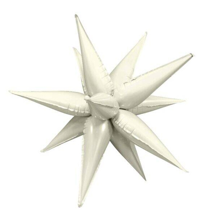 Light Cream 3D Star Foil Balloon, 26 inches, 70 cm