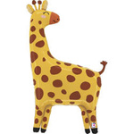 Giraffe Folienballon, Dschungel Safari 104cm