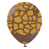 Balony Kalisan Safari Giraffe Chocolate Brown, żyrafa, brązowa, 30 cm, 25 szt.