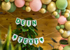 Personalisiertes Banner mit Faggen, DEIN SCHRIFTZUG, Grün