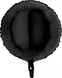 Folienballon, rund, schwarz 46 cm, Grabo