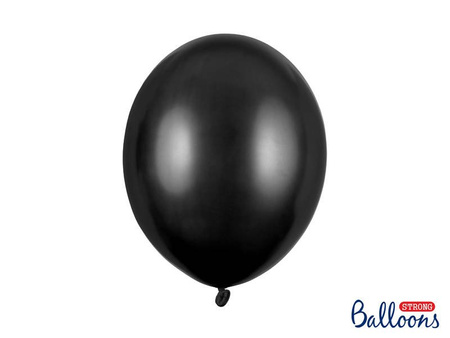 Strong Ballons, metallisch schwarz, 30 cm, 10 Stk.