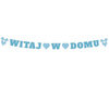 Paper garland Welcome home, blue, 280 cm