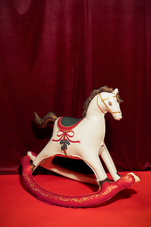 Foil Balloon Rocking Horse Christmas Mix 118x104 cm