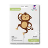 Foil Balloon Brown monkey, jungle 104 cm