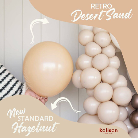 Balony lateksowe Retro Desert Sand, beżowy, 45 cm, 25 szt.