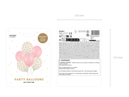 Luftballons Strong Schleifen Mix Pastell 30 cm 6 Stk