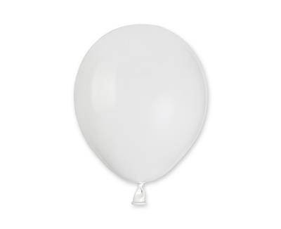 Pastel latex balloons White, 12cm, 100 pcs.
