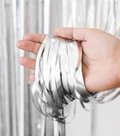 Silver matte curtain 100 x 200cm
