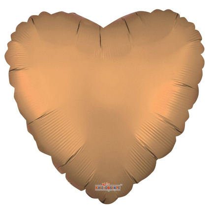 Foil balloon heart, golden mat, 46 cm