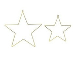 Metal decorative pendants Stars, gold, 2 pcs.