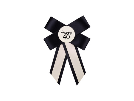 40th Birthday Corsage – Cream and Black