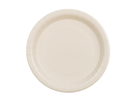 Talerzyki papierowe Okrągłe Beż Desert Sand 23cm 6 szt