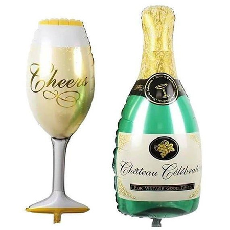 Foil balloon champagne cheers, 92 cm