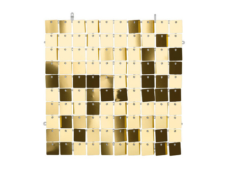 Paillettenpaneel, Quadrate, Gold, 30x30 cm, 1 stk