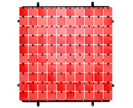 Decorative Sequin Panel, Red, 30x30 cm, 100 Squares