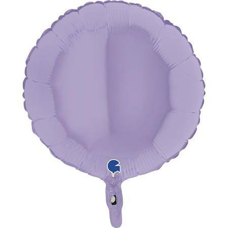 Balon Foliowy - Okrągły fioletowy matowy, liliowy 46 cm, Grabo