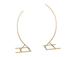 Stand with 2 incomplete arches, 200 cm and 180 cm - set, gold