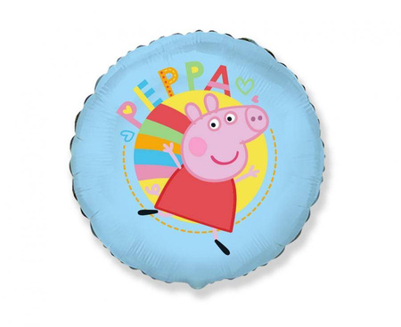 Balon Foliowy okrągły Świnka Peppa, Happy Peppa, 48 cm