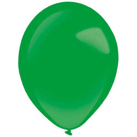 Balony lateksowe Zielone, Decorator Metallic Festive Green, 35cm, 50 szt.