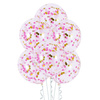 Balloons with pink and gold confetti, 30 cm, 4 pcs