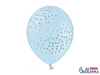 Balony Lateksowe, Jasnoniebieskie w Złote Kropki, 30cm (1 op. / 50 szt.)