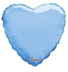 Foil balloon heart, pastel blue, 46 cm