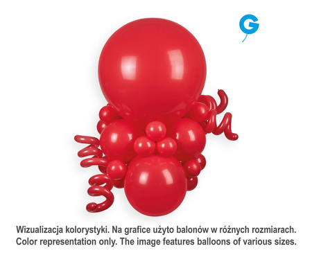 Rote Herzen Latex-Ballons, Gemar Rot, 26cm, 50 Stk.