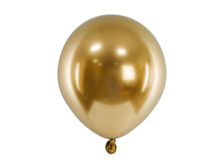 ChromeGlänzende Latex-Ballons, , Gold, 12cm, 50 Stück.