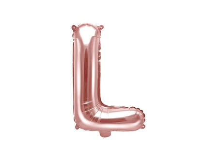 Foil balloon Letter L, 35cm, Rose Gold rose gold