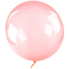 Balon Przezroczysty Bobo, Okrągła czerwona bańka, 50 cm