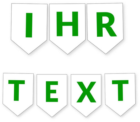 Personalisiertes Banner mit Faggen, DEIN SCHRIFTZUG, Grün