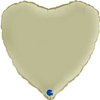 Foil Balloon - Satin olive heart 46 cm, Grabo