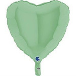 Foil balloon - Fragile bright green heart 46 cm, Grabo