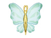 Foil Balloon Butterfly, Green, Mint, 69x69 cm