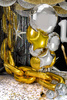 Runder Pastille Folienballon, gold, 45 cm