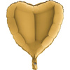 Folienballon, Goldenes Herz, 46 cm, Grabo