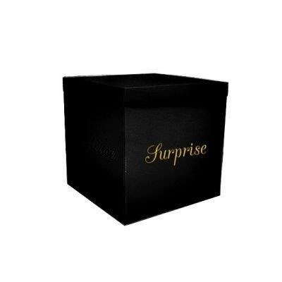 Surprise gift box, black, 50x50x50 cm