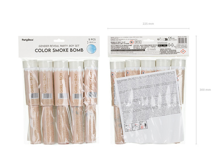 Rauchfackel It's a Boy blau 22,5cm 5 Stück