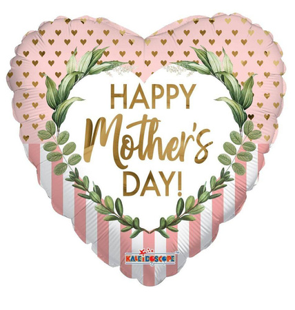 Happy Mother's Day foil balloon heart, 46 cm