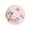 Papier-Rosa-Pappteller in Blumen, 6 Stück