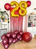 Latex balloons Decorator Metallic burgundy 12cm, 100 pcs