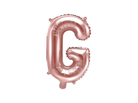 Foil balloon Letter G, 35cm, Rose Gold rose gold