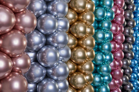 Latexballons, Farbenmix, Chrom, 33 cm, 50 Stk.