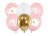 Latex balloons One year old elephant, pastel pink 30 cm, 6 pieces