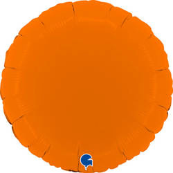 Balon Foliowy - Okrągły matowy pomarańczowy 46 cm, Grabo