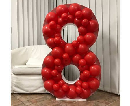 Szablon do wypełniania balonami - Cyfra 8