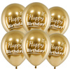 Balloons zum Geburtstag, goldene Chrom, 30cm, 50 Stk.